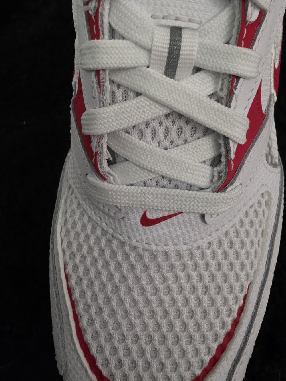 Nike Women's White & Red Athletic Zoom Sneakers - Picture 6 of 7